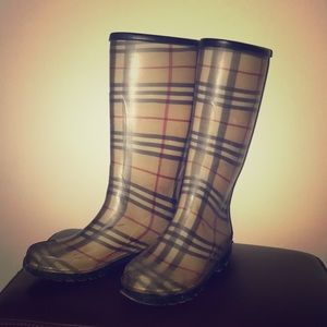 Burberry rain boots